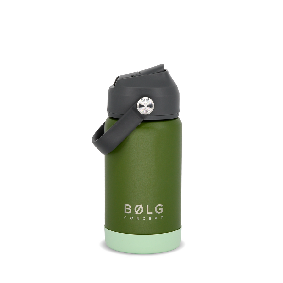 Botella Insulada Kids 355 ml - Forest Green/Grey