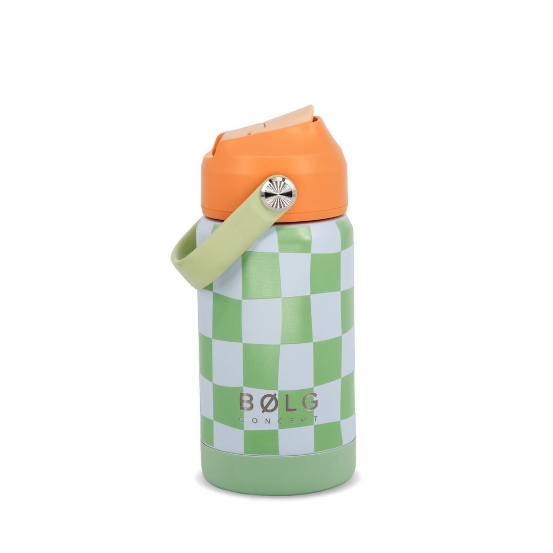 Botella Insulada Kids 355 ml - Square Green/Orange