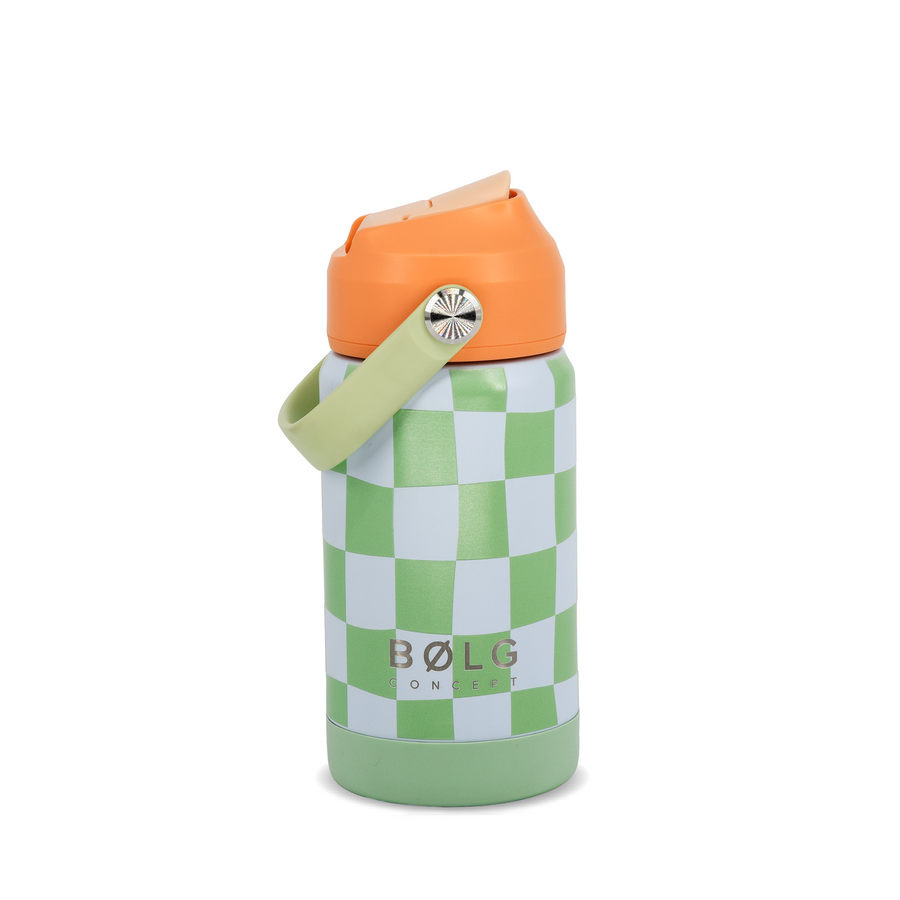 Botella Insulada Kids 355 ml - Square Green/Orange