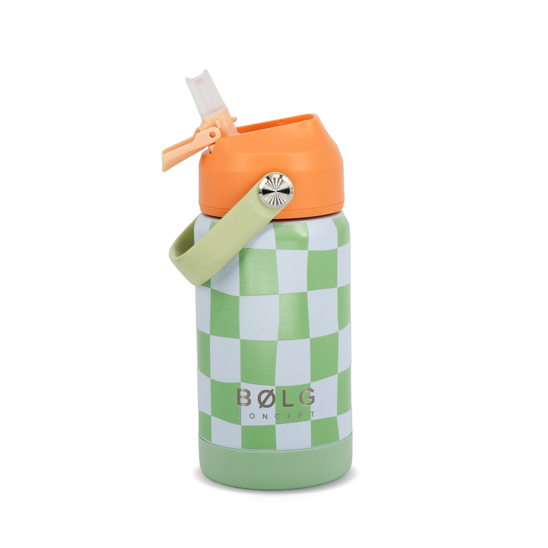 Botella Insulada Kids 355 ml - Square Green/Orange