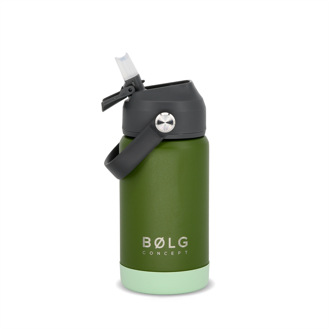 Botella Insulada Kids 355 ml - Forest Green/Grey