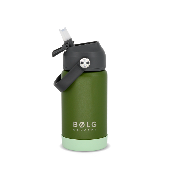 Botella Insulada Kids 355 ml - Forest Green/Grey
