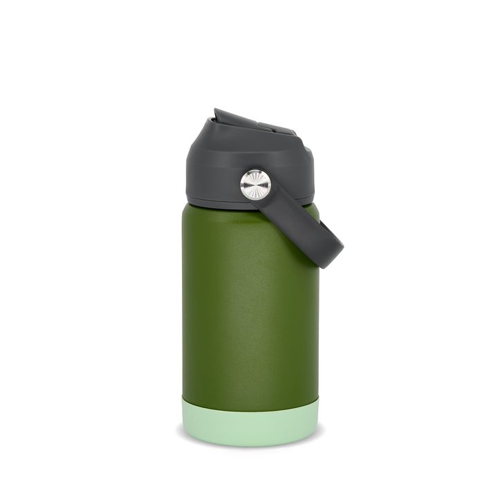 Botella Insulada Kids 355 ml - Forest Green/Grey
