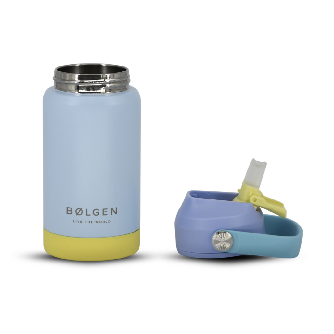Botella Insulada Kids 355 ml - Sky Blue/Yellow