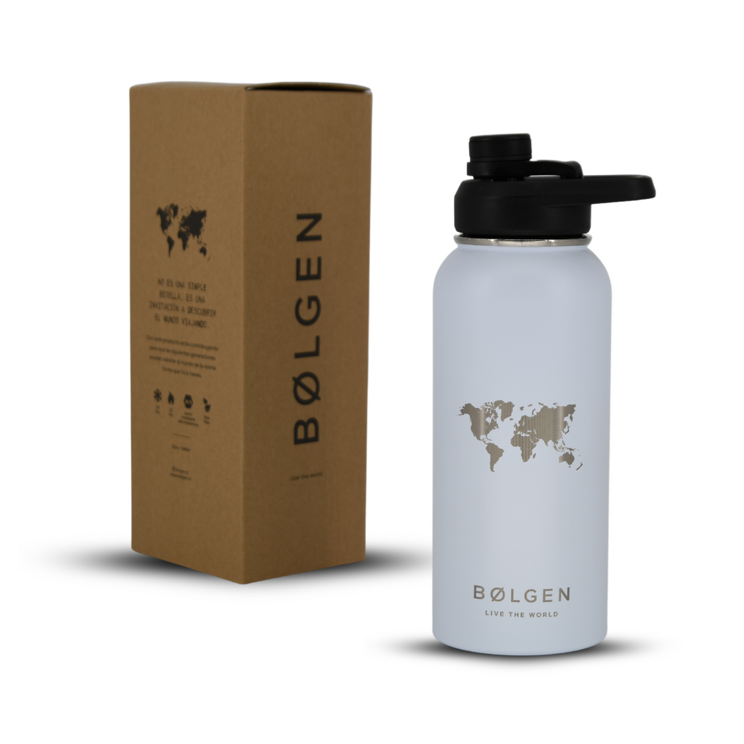 Botella Insulada Zermatt 946 ml - Stone Blue (World Edition)