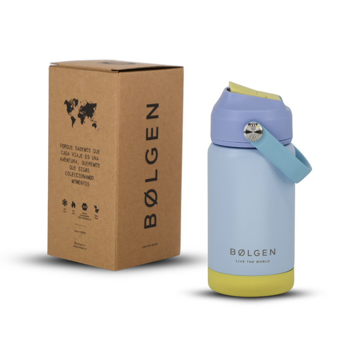 Botella Insulada Kids 355 ml - Sky Blue/Yellow