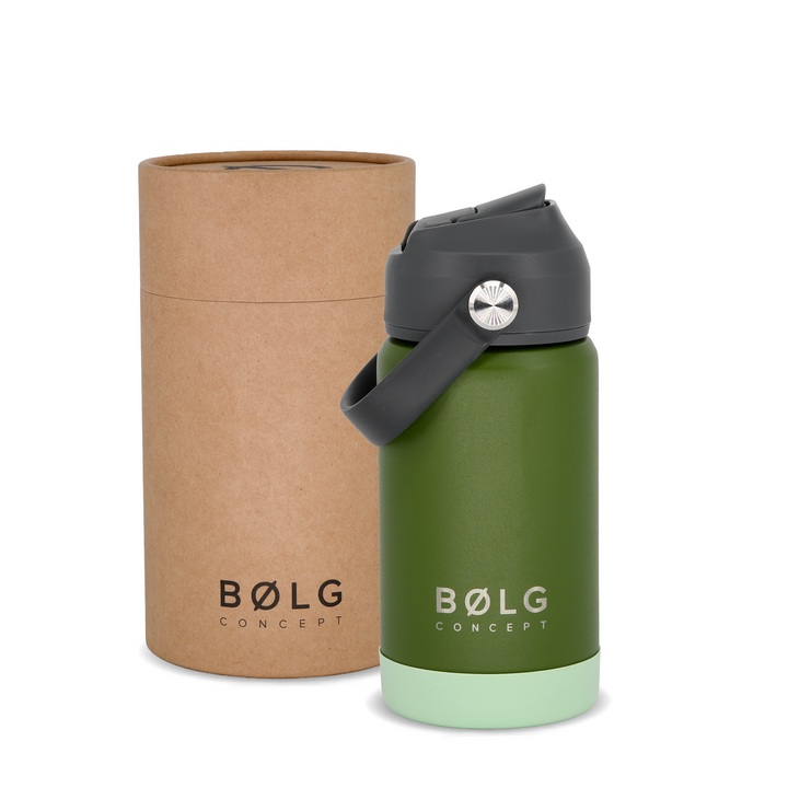 Botella Insulada Kids 355 ml - Forest Green/Grey