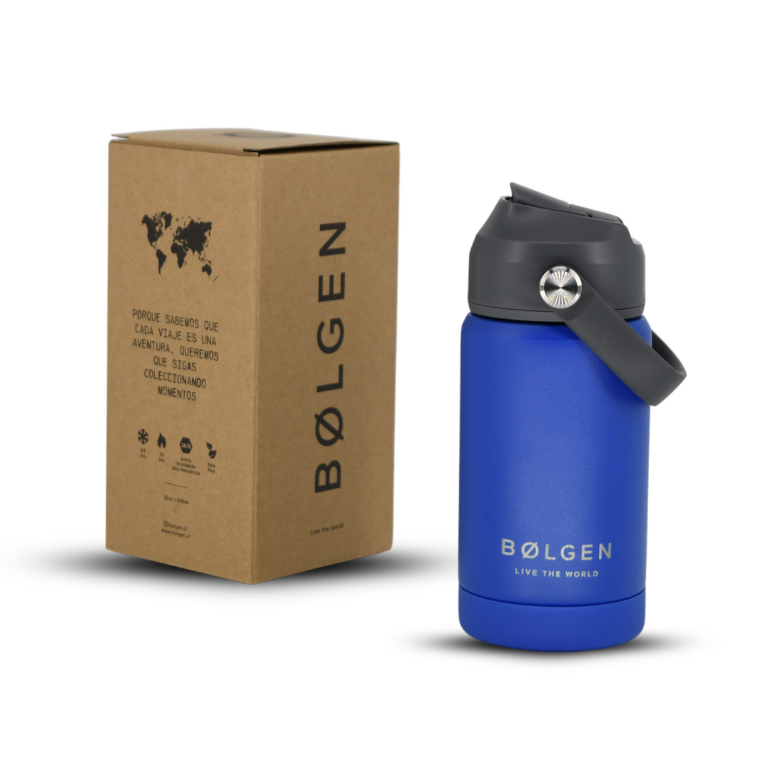 Botella Insulada Kids 355 ml - Blue/Grey