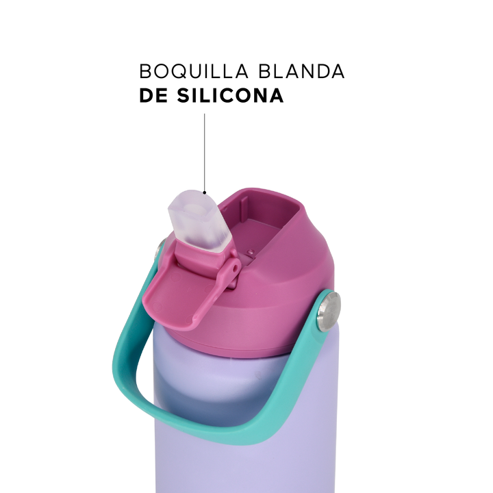 Tapa Botella Kids - Dark Fuchsia/Turquoise