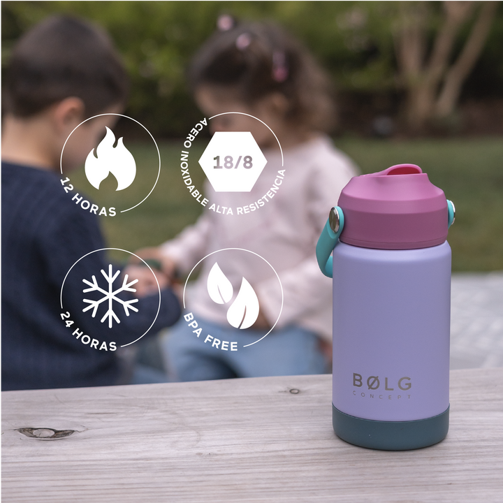 Botella Insulada Kids 355 ml - Lilac/Dark Fuchsia