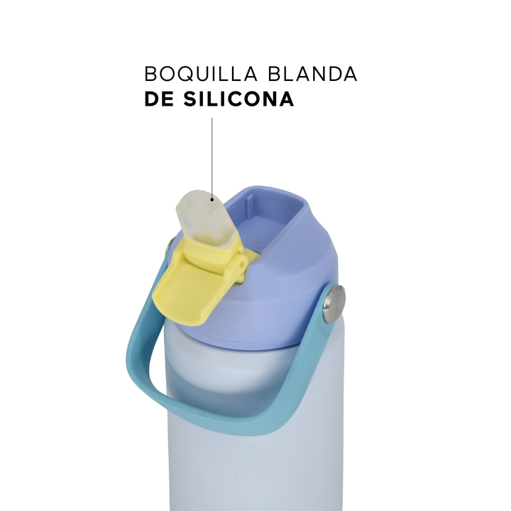 Botella Insulada Kids 355 ml - Sky Blue/Yellow
