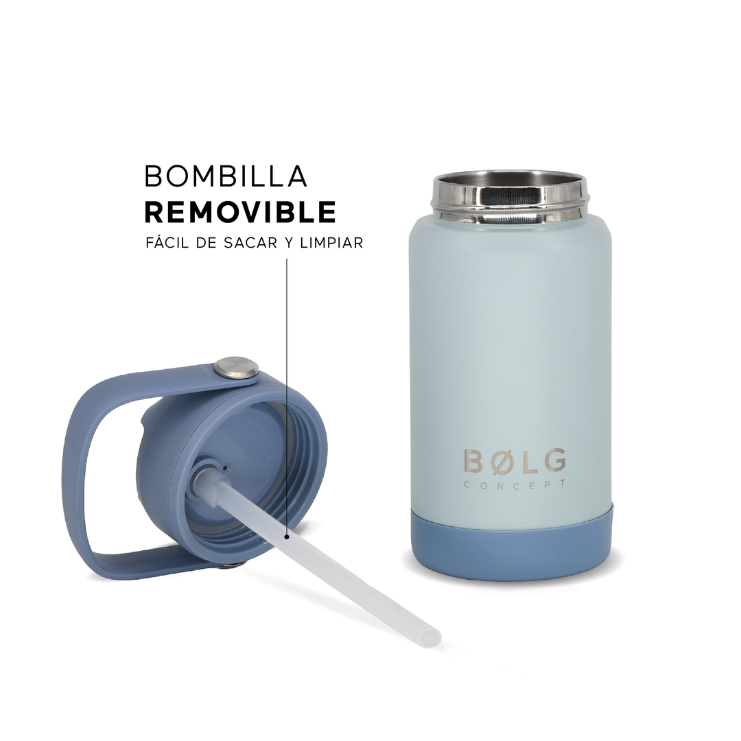 Botella Insulada Kids 355 ml - Pale Mint/Light Blue