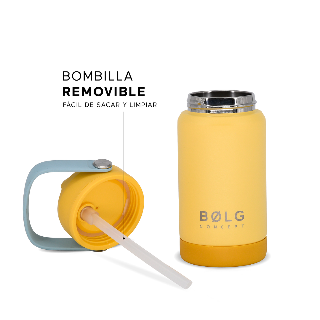 Botella Insulada Kids 355 ml - Pale Yellow/Dark Yellow