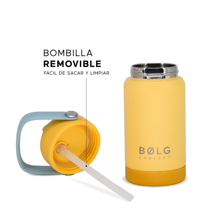 Botella Insulada Kids 355 ml - Pale Yellow/Dark Yellow