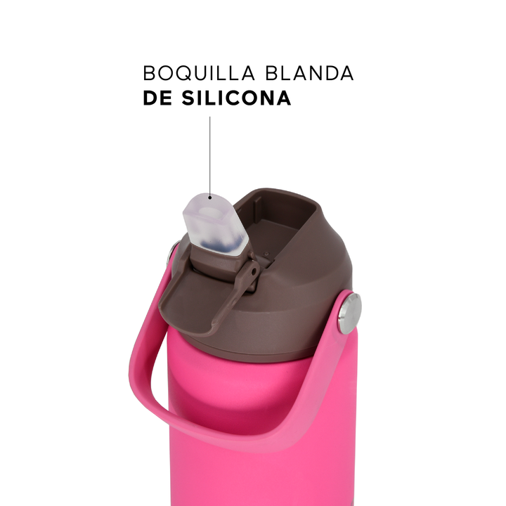 Botella Insulada Kids 355 ml - Fuchsia/Brown