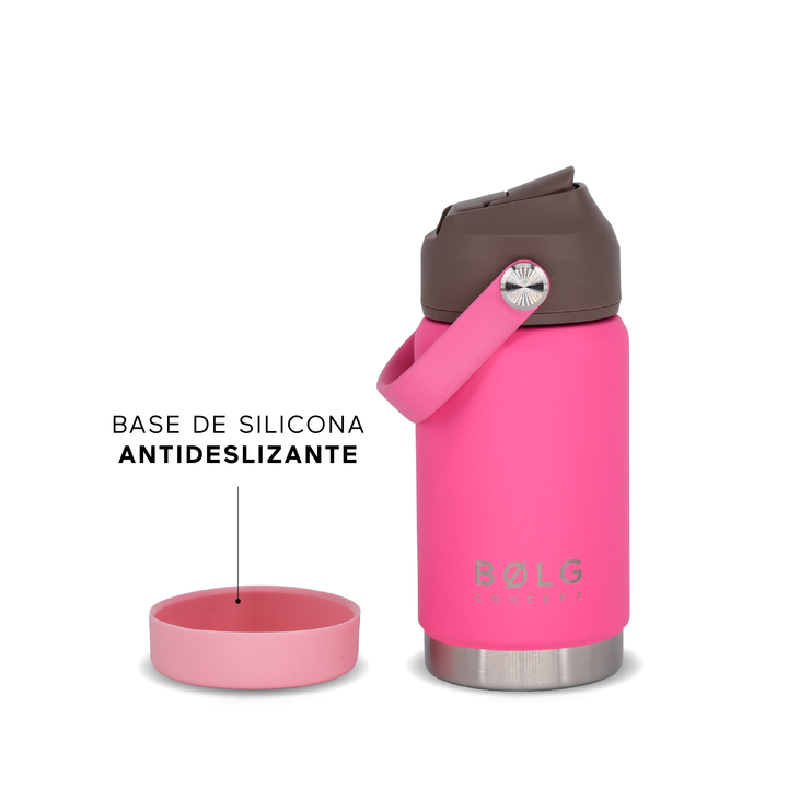 Botella Insulada Kids 355 ml - Fuchsia/Brown