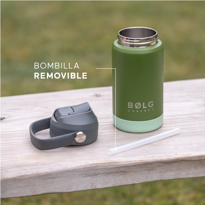 Botella Insulada Kids 355 ml - Forest Green/Grey