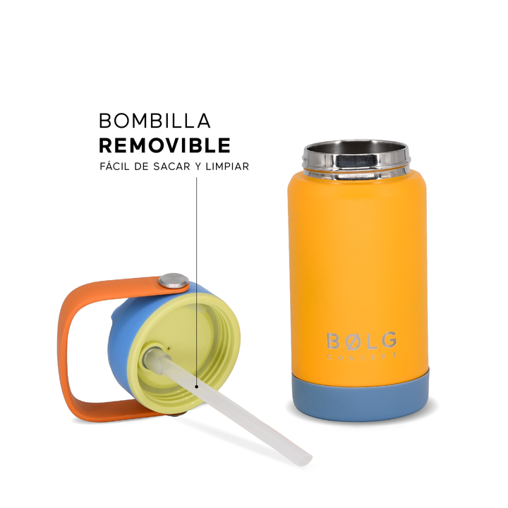 Botella Insulada Kids 355 ml - Honey Orange/Maya Blue