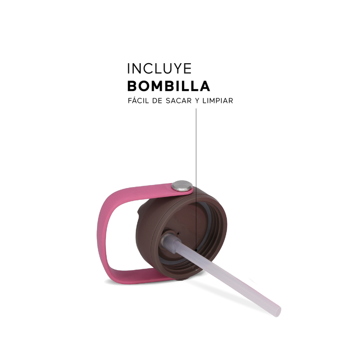 Tapa Botella Kids - Brown/Dark Fuchsia