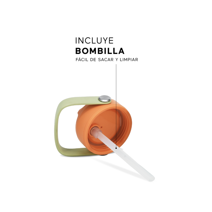Tapa Botella Kids - Orange/Light Green